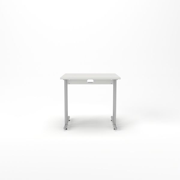 Rheinland Möbel Statio Schreibtisch 80x80 cm höhenverstellbar ±10 mm in Grau – kompakter Bürotisch für Homeoffice & Büro, gerader Fuß, Kabelwanne, einfache Montage, FSC® zertifiziert Bild 2