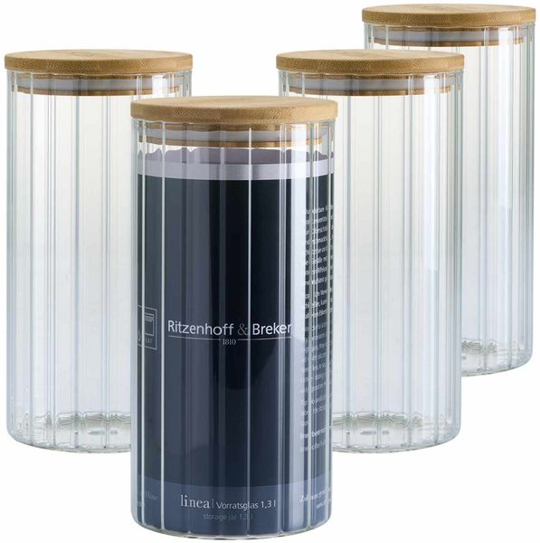 Ritzenhoff & Breker Linea Vorratsglas 1,3 l 4er Set