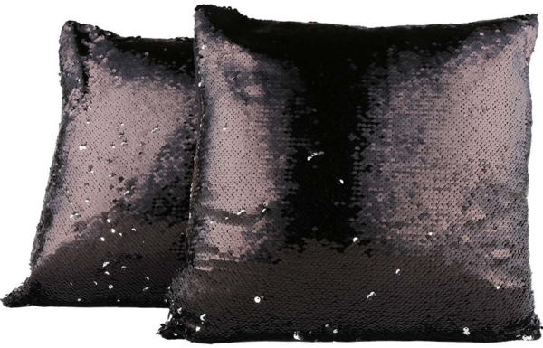 Jungengel Kissenbezug 4x Pailletten Kissenbezüge Dekokissen Couchkissen Glitzerkissen, 40x40cm, 12x Farben & Modelle, Modekissen Bild 2