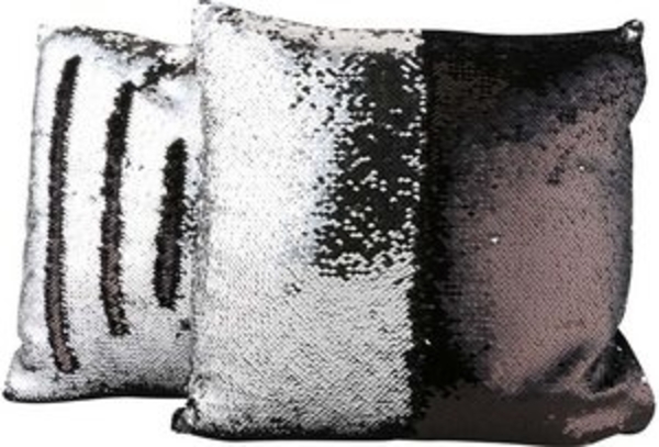 Jungengel Kissenbezug 4x Pailletten Kissenbezüge Dekokissen Couchkissen Glitzerkissen, 40x40cm, 12x Farben & Modelle, Modekissen Bild 6