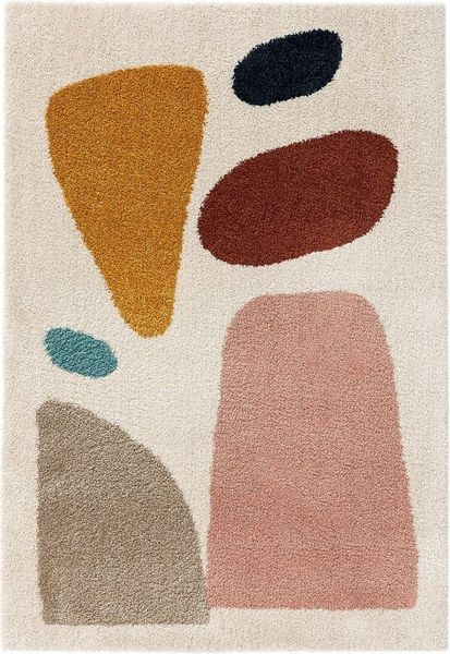 benuta Hochflor-Teppich Louise, rechteckig, Höhe: 21 mm, Kunstfaser, Berber, Ethno-Style, Wohnzimmer
