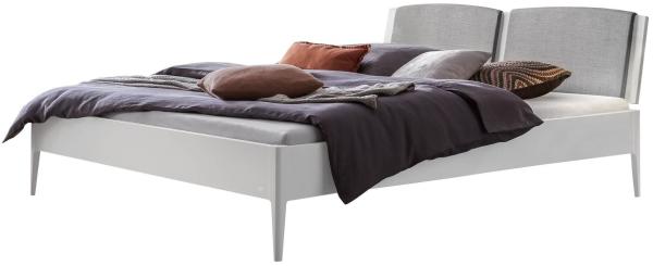 Hasena Lounge Pistoia 160x200 Buche weiss deckend, lackiert - Fusshöhe 20 cm Massivholzbett