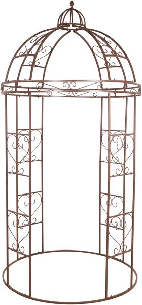 Deko-Pavillon EMMA - Stahl Rostfarben 300x150x150cm | Gartendeko Terrasse Outdoor Indoor
