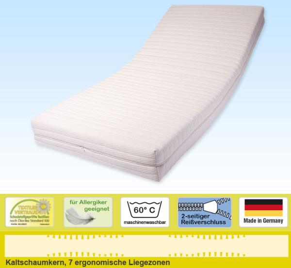 Doctor Sleep 'mediluxus' Matratze 100x210 cm, H2 (HR 45), Kernhöhe 16,5 cm, Bezug: Medicool® Bild 1