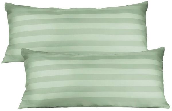 KEAYOO Kissenbezüge Satin Kissenbezug, (2 Stück), 100% Baumwolle mit Reißverscluss