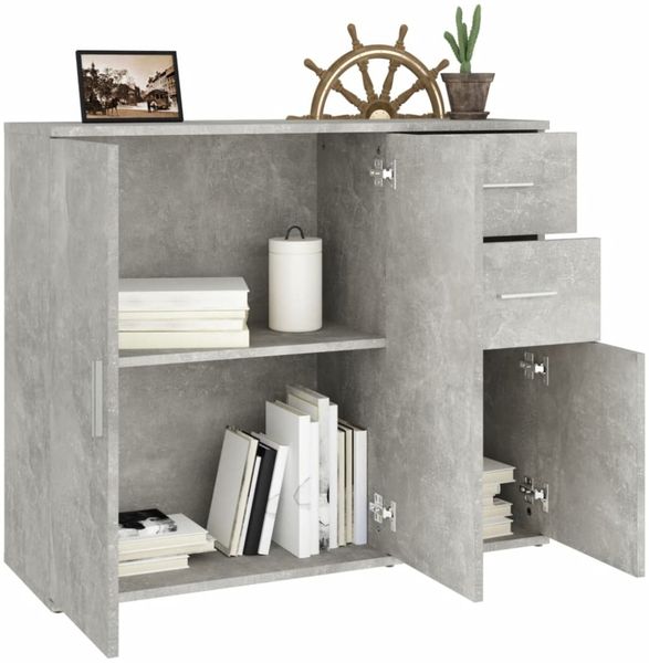 vidaXL Sideboard Betongrau 91x29,5x75cm Holzwerkstoff 823273 Bild 6