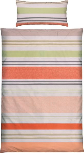 REDBEST Bettwäsche Bettwäsche, Mako-Satin, Satin Streifen