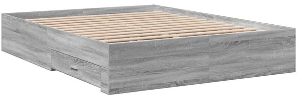 vidaXL Bettgestell mit Schubladen Grau Sonoma 160x200 cm Holzwerkstoff 3280375 Bild 6