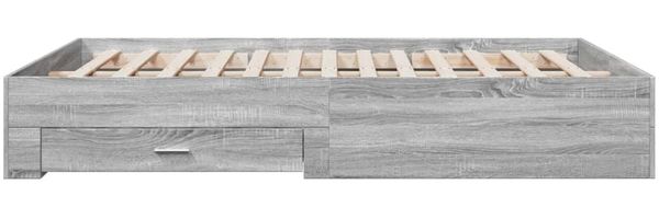 vidaXL Bettgestell mit Schubladen Grau Sonoma 160x200 cm Holzwerkstoff 3280375 Bild 5