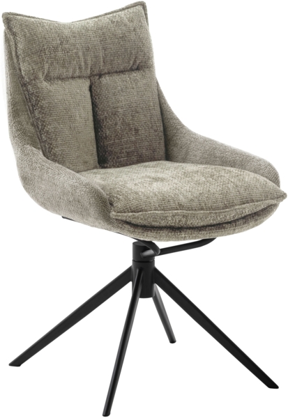 2er Set Sesselstuhl Parker, 360° drehbar - Oliv / Schwarz Bild 10