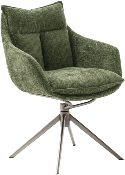 2er Set Sesselstuhl Parker, 360° drehbar - Oliv / Schwarz Bild 5