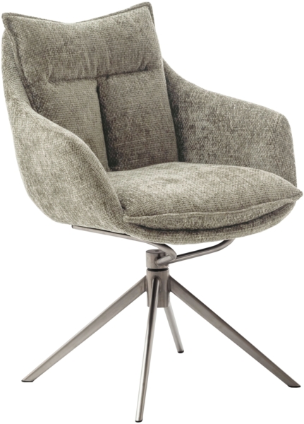 2er Set Sesselstuhl Parker, 360° drehbar - Oliv / Schwarz Bild 16