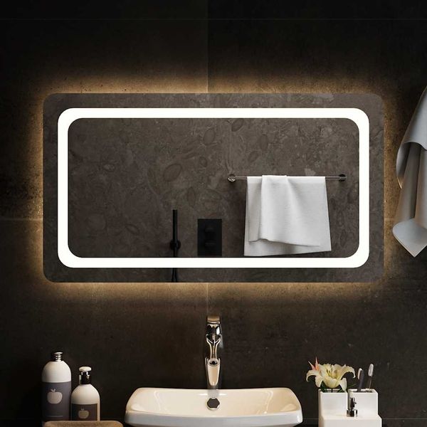 vidaXL LED-Badspiegel 90x50 cm 151789
