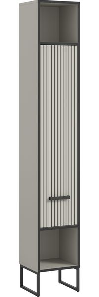 Hochschrank >Bagno< 5 Fächer, 1 Tür, in kaschmir Dekor - 30x192x32cm (BxHxT)