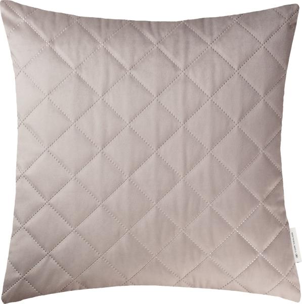 Tom Tailor Zierkissenhülle FrenchVelvet Quilt greige 45x45cm