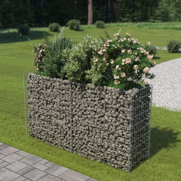 vidaXL Gabionen-Hochbeet Verzinkter Stahl 180×50×100 cm 143558