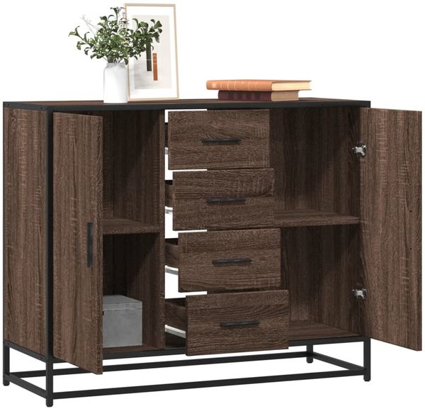 vidaXL Sideboard Braun Eichen-Optik 92x35x76 cm Holzwerkstoff 3300829