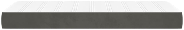 vidaXL Taschenfederkernmatratze Dunkelgrau 90x190x20 cm Samt 347709 Bild 6