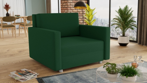 Schlafsofa Pura Midi mit Bettkasten - Polstersofa mit Schlaffunktion, Sofa, Bettsofa, Wohnlandschaft (Grün (Suedine 76))