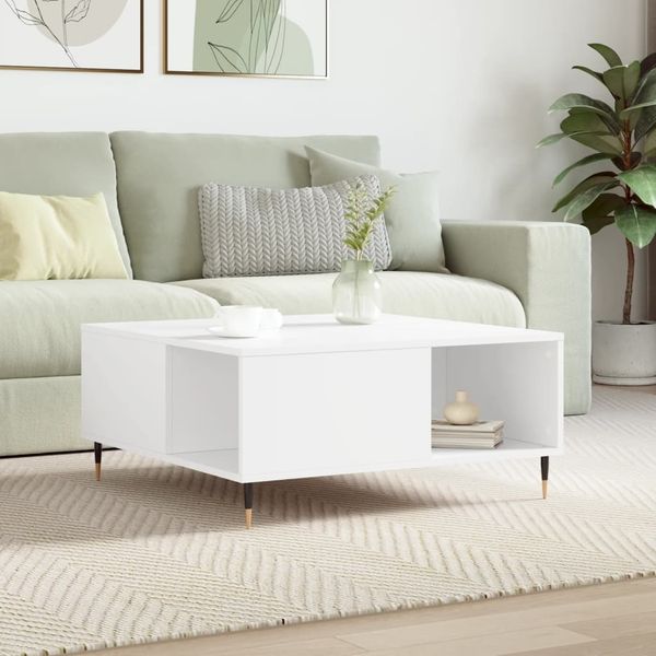 vidaXL Couchtisch Weiß 80x80x36,5 cm Holzwerkstoff 830772
