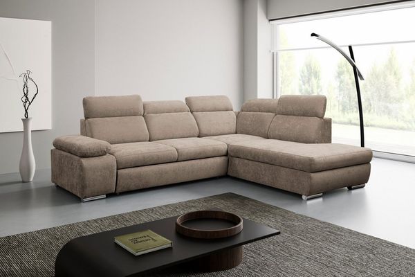 WERK2 Ecksofa Alicante Cord, inkl. Bettfunktion & Bettkasten, Breite 280cm, L-Form