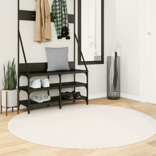 vidaXL Teppich OVIEDO Kurzflor Beige Ø 160 cm 375502