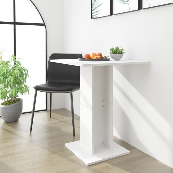 vidaXL Bistrotisch Weiß 60x60x75 cm Holzwerkstoff 802102