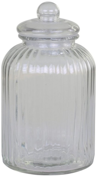Vorratsglas Vorratsdose Vorratsbehälter Glas Rillen 4,6 L Chic Antique 61063800