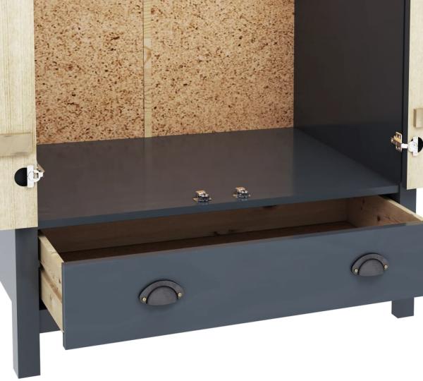 vidaXL Kleiderschrank mit 2 Türen Hill Grau 89x50x170 cm Kiefernholz 288949 Bild 7