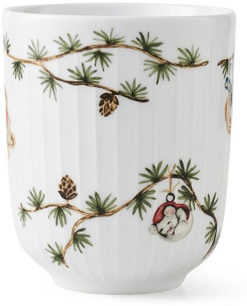 Kähler Thermobecher Kähler Hammershøi Christmas Isolierbecher Porzellan 30 cl Weiß, Porzellan