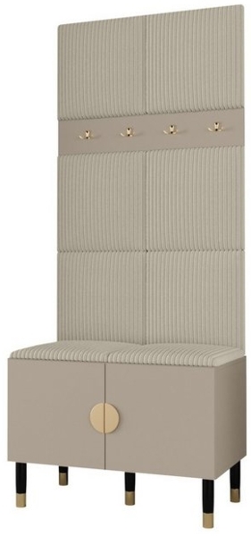 ABIKS MÖBEL Kompaktgarderobe PALERMO Set 4 Garderobe mit gepolsterten Paneelen, Industriell Design Bild 3