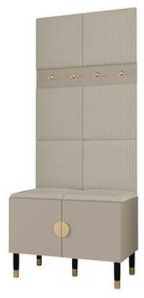 ABIKS MÖBEL Kompaktgarderobe PALERMO Set 4 Garderobe mit gepolsterten Paneelen, Industriell Design Bild 5