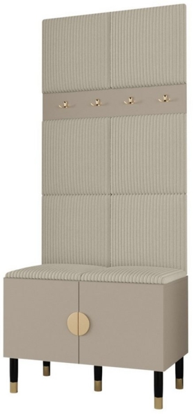 ABIKS MÖBEL Kompaktgarderobe PALERMO Set 4 Garderobe mit gepolsterten Paneelen, Industriell Design Bild 4