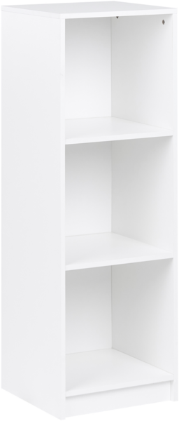 Bücherregal mit 3 Ebenen ZEHNA 117 cm Weiß