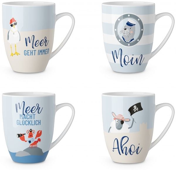 Kaffeetasse Kaffeebecher Tee Tasse Becher für dich 250ml la vida MEERFREUNDE Schaf 950854