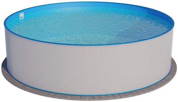 Waterman Rundpool Stahlwandpool rund Exklusiv 600x150 cm, Stahl 0,8 (Einzelbecken, 1-tlg), verzinkte Stahlwand