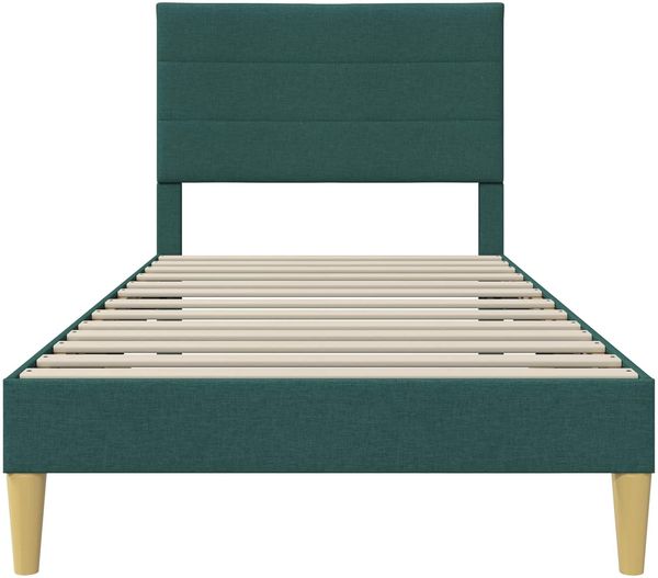 vidaXL Bettrahmen mit Kopfteil Dunkelgrün 90 x 200 cm Stoff 42027561 Bild 4