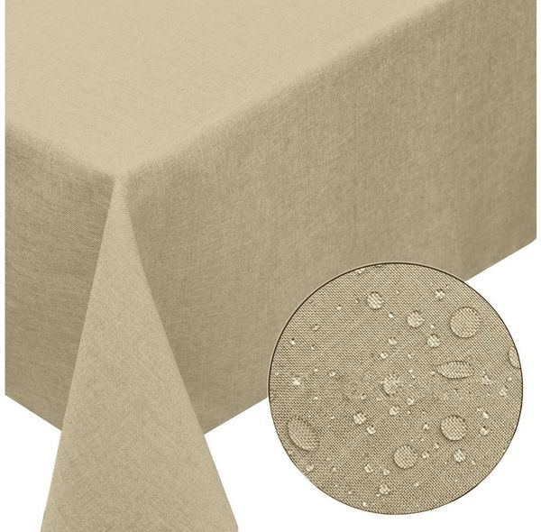 Melody Gartentischdecke Leinen-Optik Tischdecke abwaschbar mit Fleckschutz
