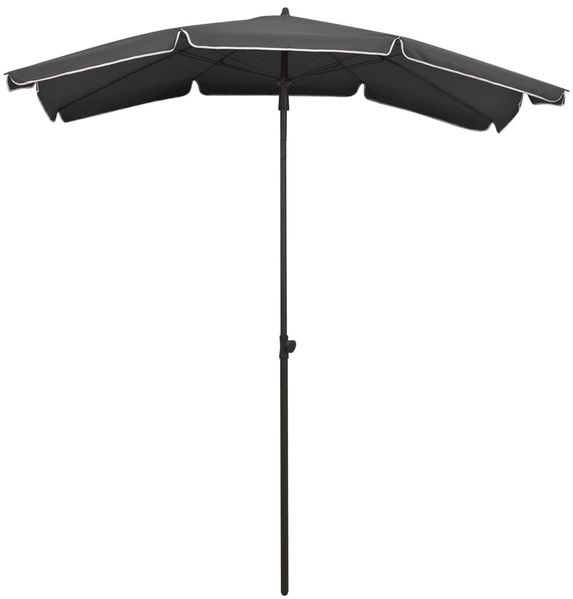 Sonnenschirm, Terrassenschirm mit Mast 200x130 cm Anthrazit