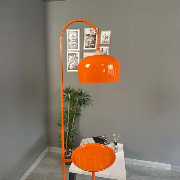 Bamyum Stehlampe Gorkiede Stehlampe aus Metall mit E27, verstellbarer Lampenschirm, ohne Leuchtmittel, E27, verstellbarer Lampenschirm, Stehluchte mit Ablage