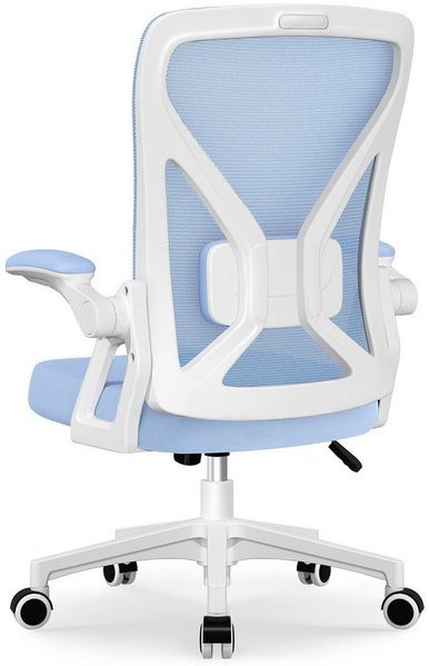 Adormii Bürostuhl Ergonomischer Bürostuhl mit klappbaren Armlehnen und Rückenlehnen (Drehstuhl mit Drehbare, höhenverstellbarer Kopfstütze, geräuscharme Rollen, 90°-135° Wippfunktion Bürostuhl, belastbar bis 150kg, Netz atmungsaktiv, Chefsessel), Leise...