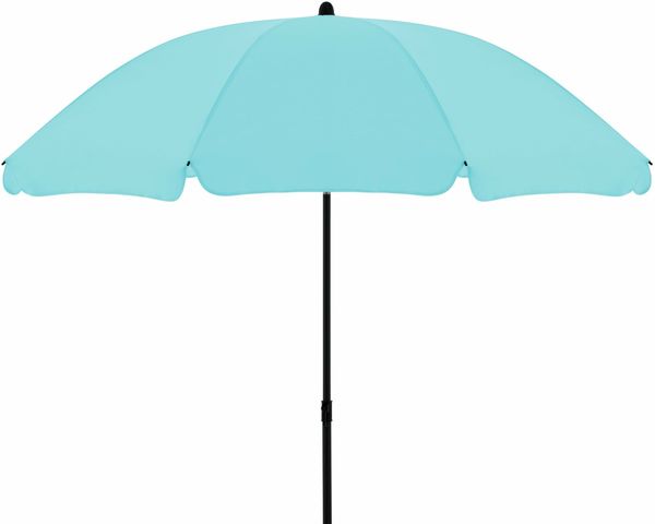 Derby Strandschirm ca. 200cm/8tlg. D. 821 hellblau, Gest. anthrazit 19/22 mm, ohne Volant