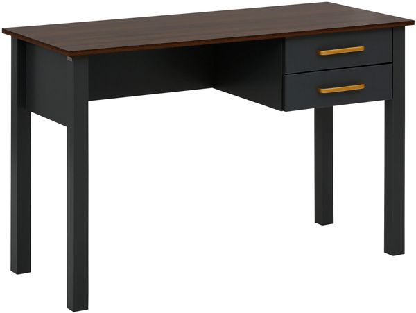 Marion | Schreibtisch mit 2 Schubladen aus MDF in Grau