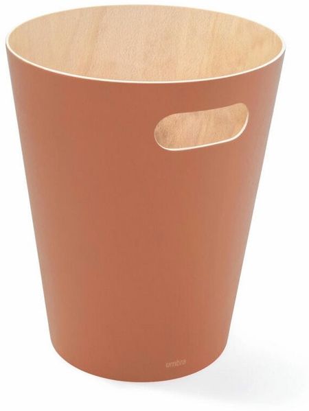 Umbra Abfalleimer Woodrow, Papierkorb, Mülleimer, Birke, Terrakotta Braun, 7. 5 L, 082780-1258