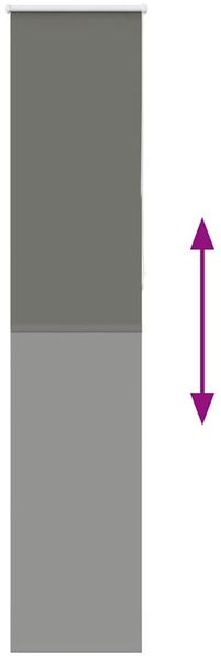 vidaXL Verdunkelungsrollo Grau 40x230 cm Stoffbreite 35,7 cm Polyester 4011194 Bild 4