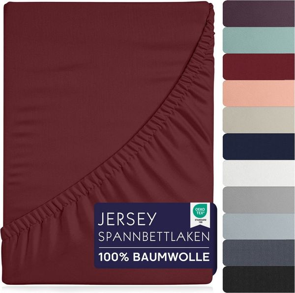 BRB HOME Spannbettlaken Spannbettlaken Jersey Baumwolle für Topper Boxspringbett, Baumwolle, Gummizug: Rundum, (1 Stück), Matratzen bis 27 cm Höhe, OEKO TEX Standard 100, Jersey Spannbetttuch