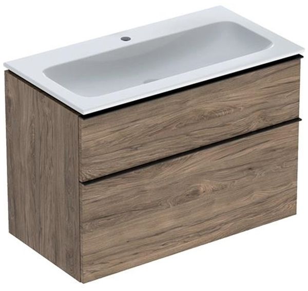 Möbelset iCon schmal 2 Schubladen 90x63 Nuss