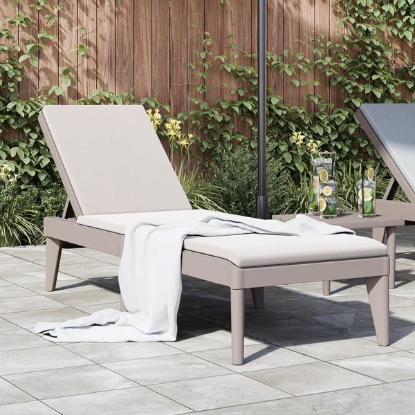 vidaXL Sonnenliege Cappuccino-Braun 186x60x29 cm PP 364216