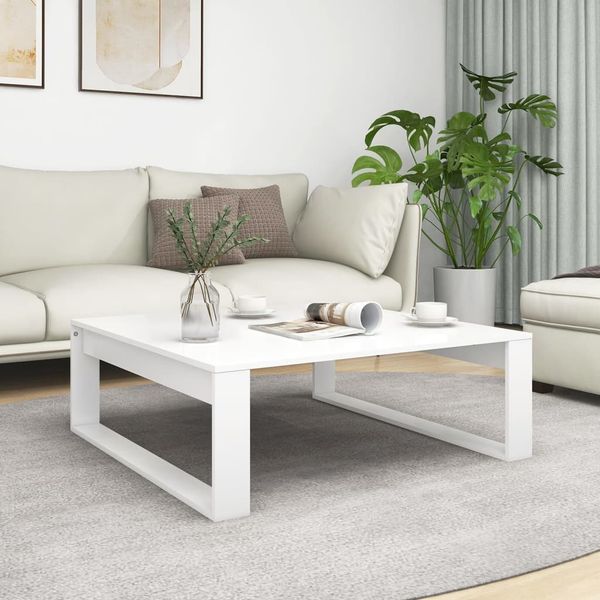 vidaXL Couchtisch Weiß 100x100x35 cm Holzwerkstoff 808630