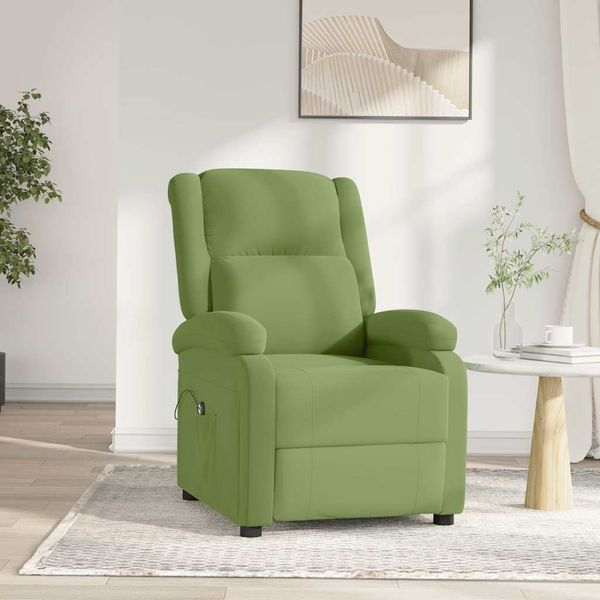 vidaXL Relaxsessel Elektrisch Hellgrün Samt 3098396